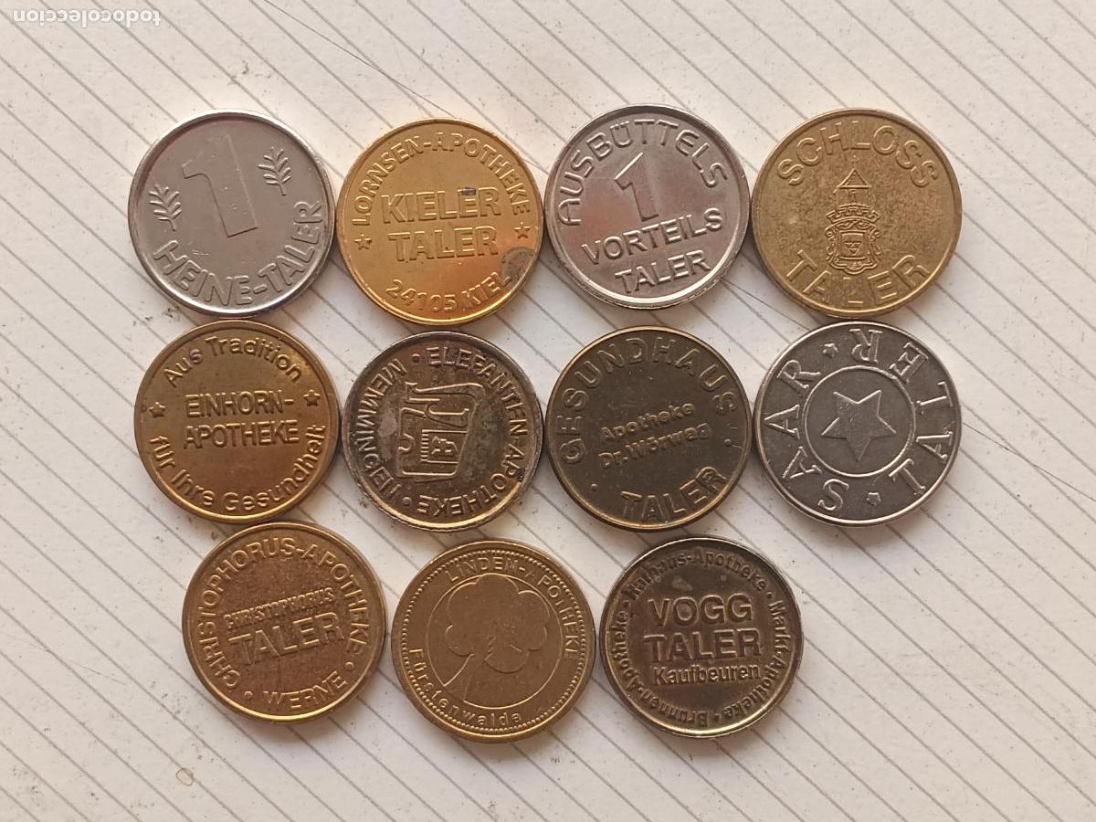 Monedas locales: ALEMANIA. LOTE 11 FICHAS DIFERENTES DE FARMACIA, ALEMANIA, APOTHEKE
