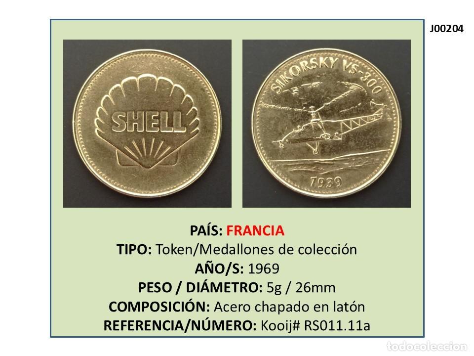 Monedas locales: TOKEN SHELL (SIKORSKY VS-300 1939). PRIMER VUELO DE UN HELIC&Oacute;PTERO (FRANCIA)