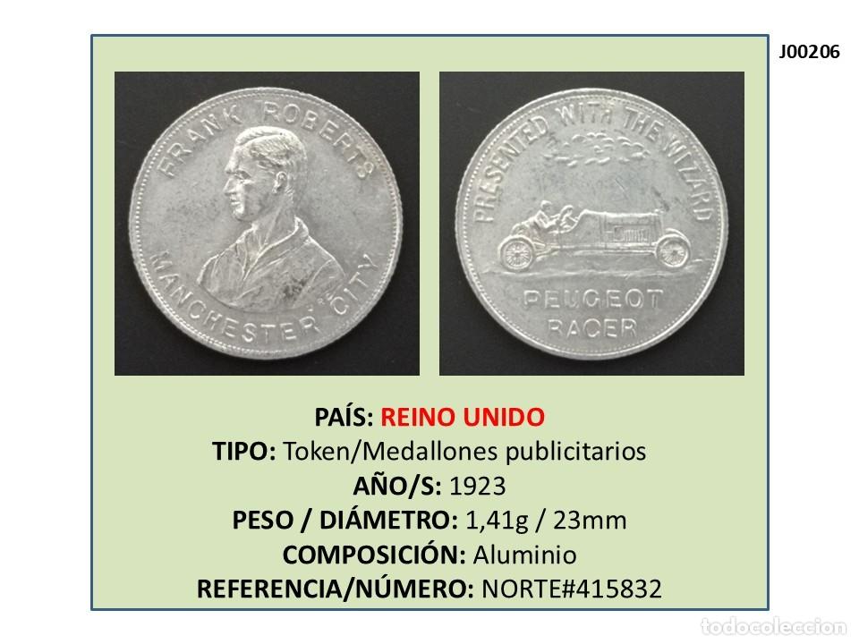 Monedas locales: TOKEN FRANK ROBERTS / PEUGEOT RACER (REINO UNIDO)
