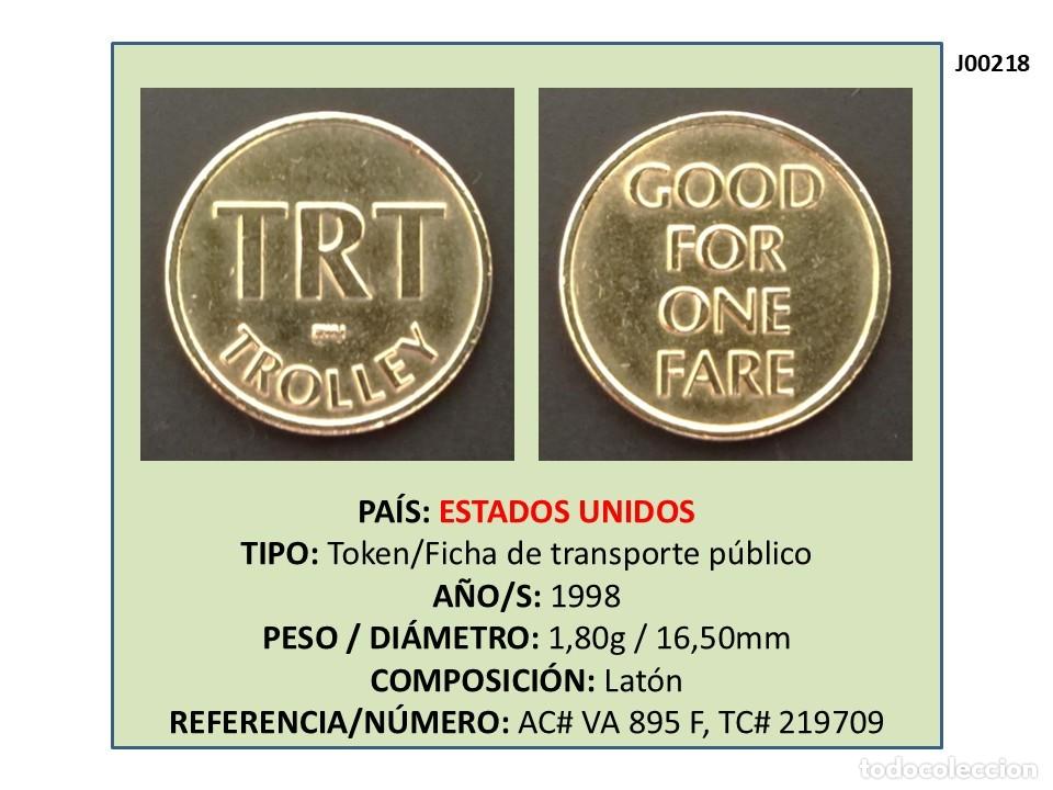 Monedas locales: TOKEN TRT TROLLEY (ESTADOS UNIDOS)