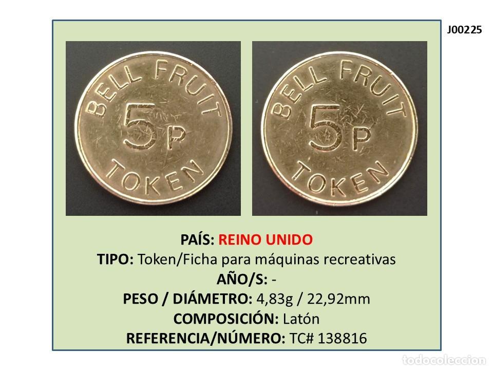 Monedas locales: TOKEN BELL FRUIT 5 PENIQUES (REINO UNIDO)