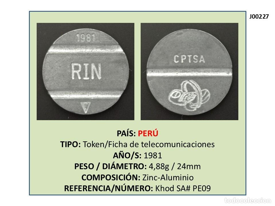 Monedas locales: TOKEN TELEF&Oacute;NICO RIN CPTSA (F) (PER&Uacute;)