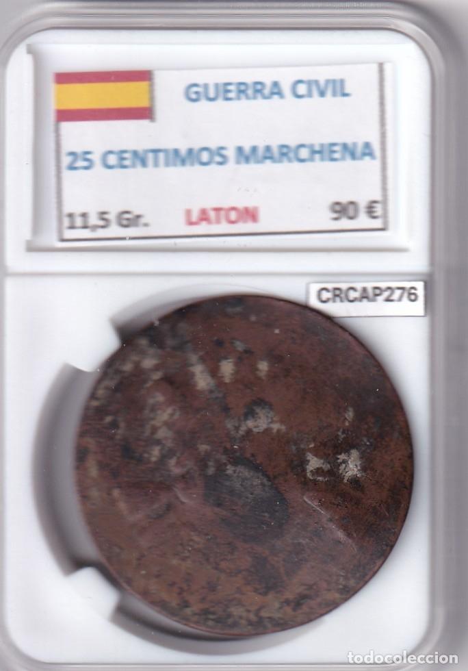 Monedas locales: CRCAP276 MONEDA ESPA&Ntilde;A GUERRA CIVIL 25 CENTIMOS MARCHENA LATON
