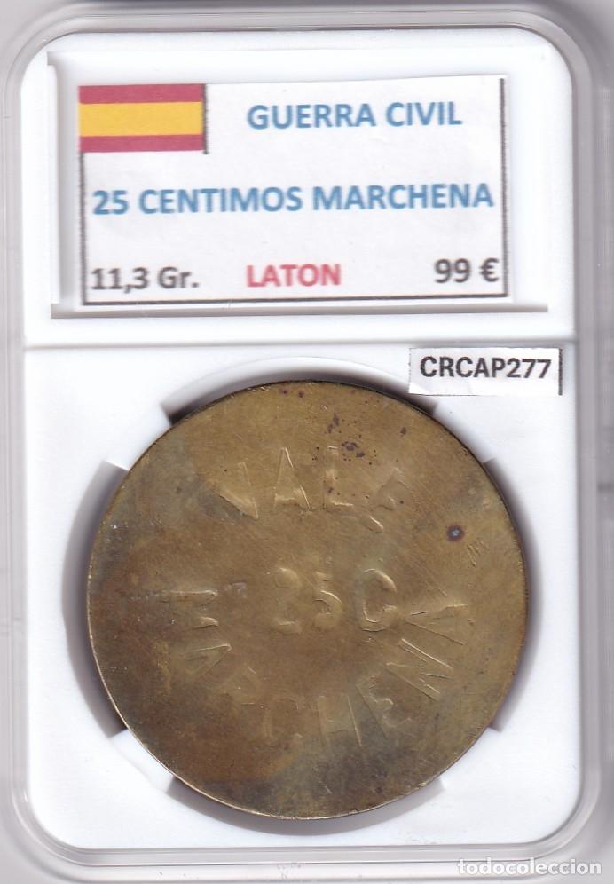 Monedas locales: CRCAP277 MONEDA ESPA&Ntilde;A GUERRA CIVIL 25 CENTIMOS MARCHENA LATON