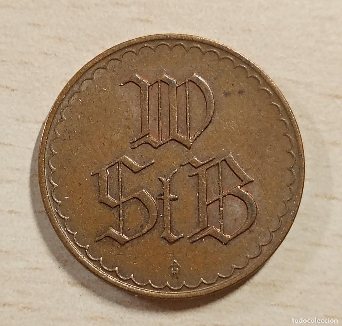 Monedas locales: escasa ficha M StB 1938, a identificar.