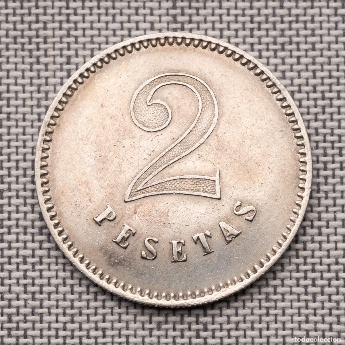 Monedas locales: 2 pesetas Cooperativa Catalana a identificar