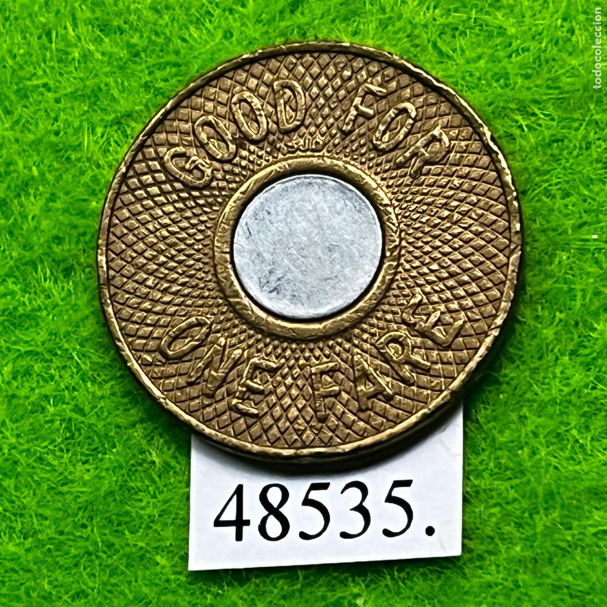 Monedas locales: Ficha Transporte USA, New York, Bimet&aacute;lica, Token, Jeton