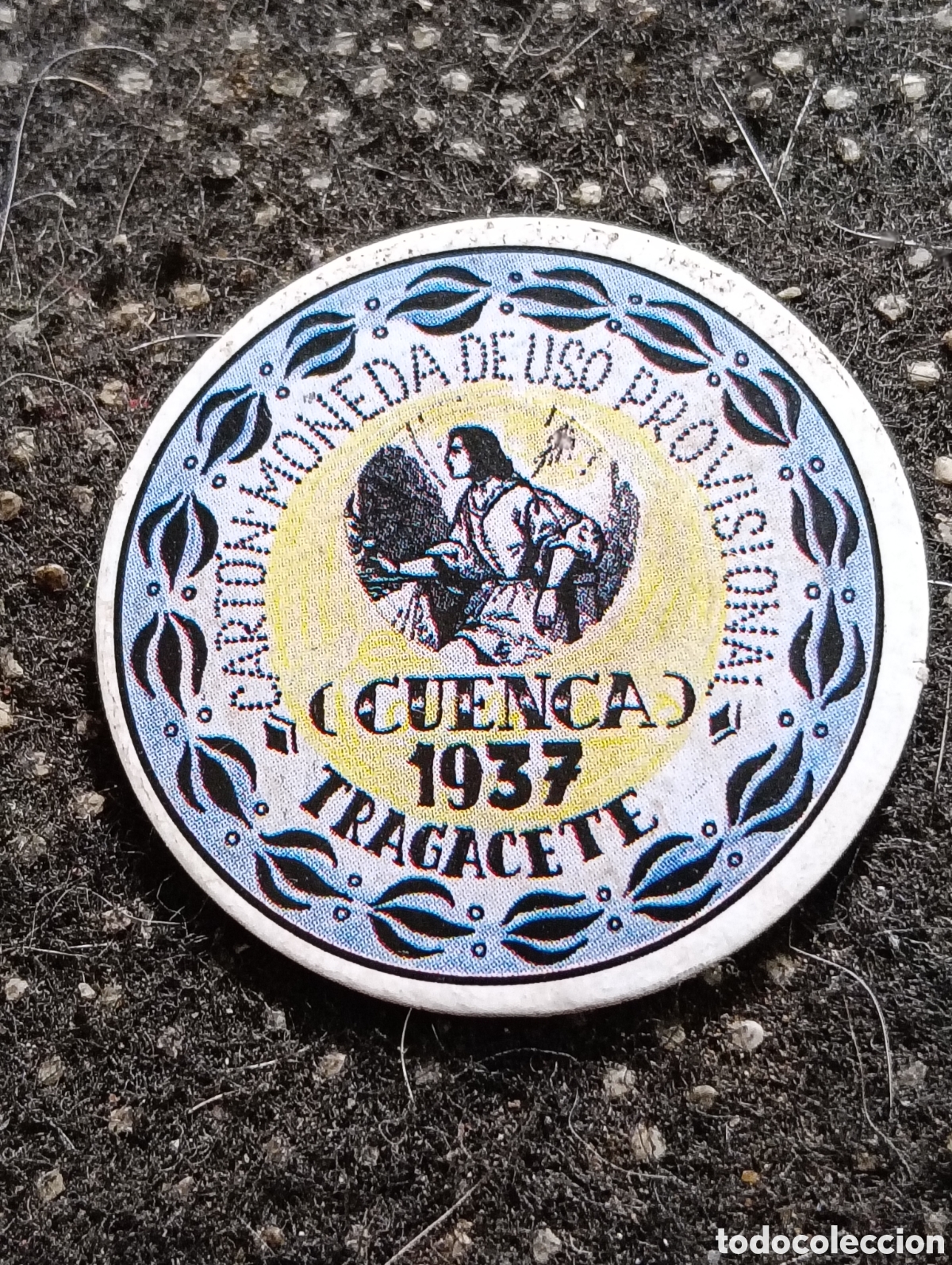 Monedas locales: Cart&oacute;n moneda de TRAGACETE (CUENCA) 40 Cts 1937 De uso Provisional.
