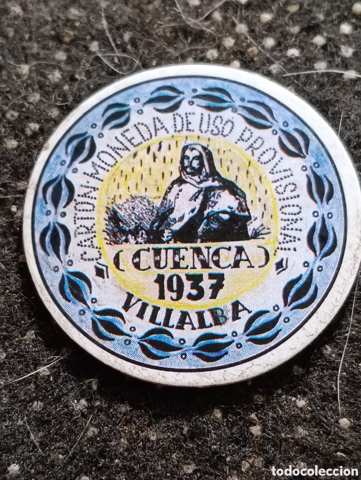 Monedas locales: Cart&oacute;n moneda de VILLALBA (CUENCA) 40 Cts 1937 De uso Provisional.