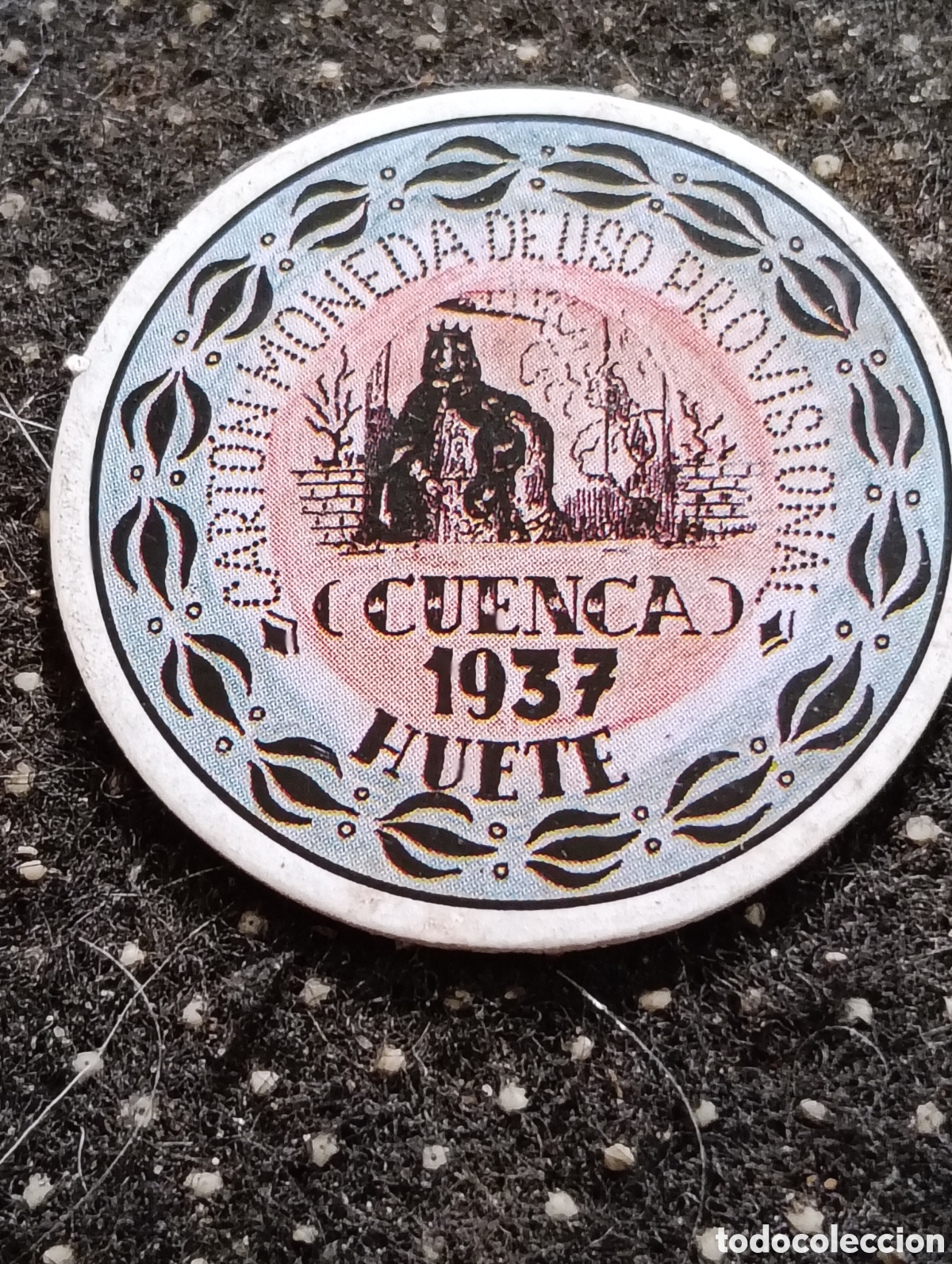 Monedas locales: Cart&oacute;n moneda de HUETE (CUENCA) 30 Cts 1937 De uso Provisional.