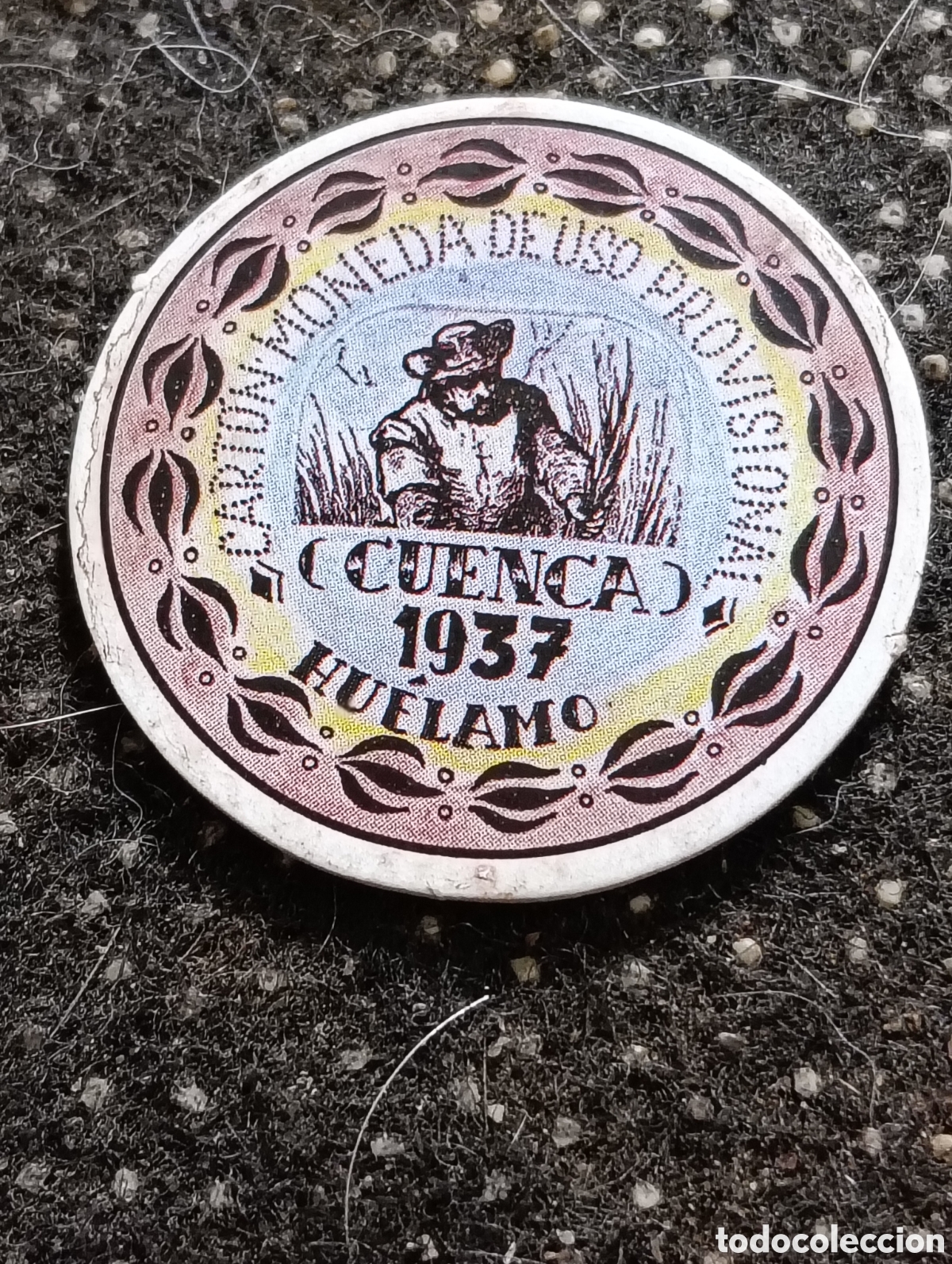 Monedas locales: Cart&oacute;n moneda de HUELAMO (CUENCA) 30 Cts 1937 De uso Provisional.