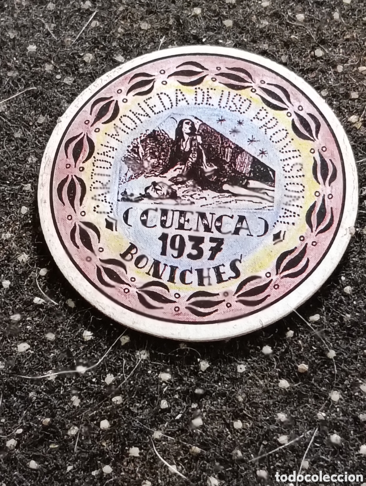 Monedas locales: Cart&oacute;n moneda de BONICHES (CUENCA) 30 Cts 1937 De uso Provisional.