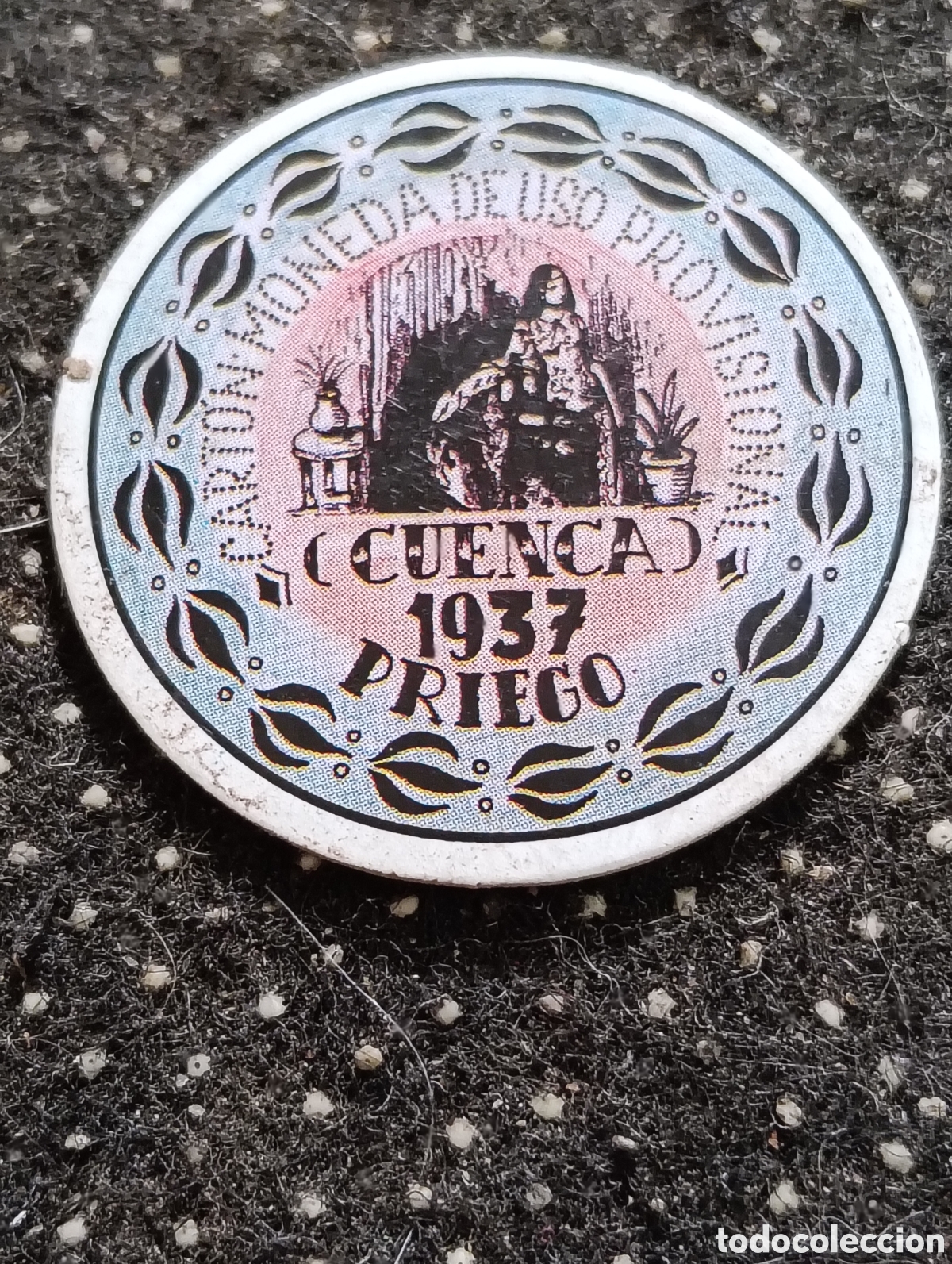 Monedas locales: Cart&oacute;n moneda de PRIEGO (CUENCA) 15 Cts 1937 De uso Provisional.