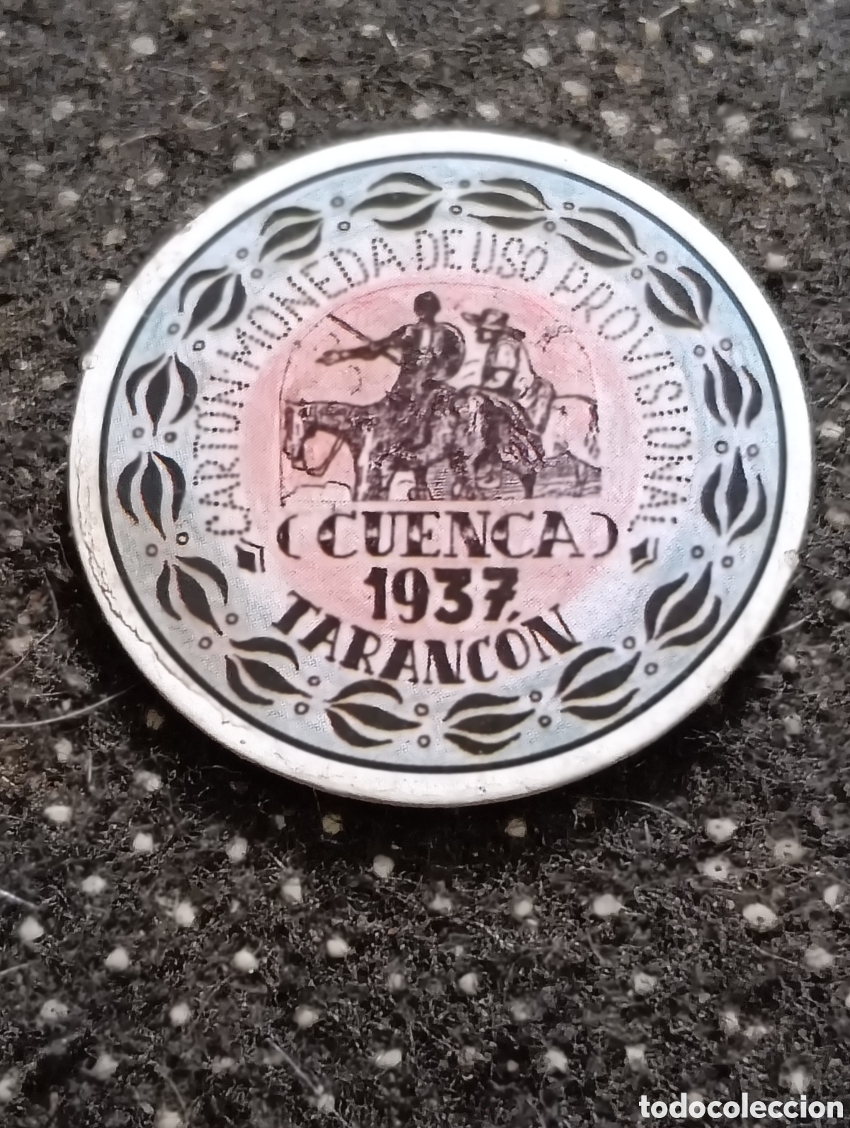 Monedas locales: Cart&oacute;n moneda de TARANCON (CUENCA) 15 Cts 1937 De uso Provisional.