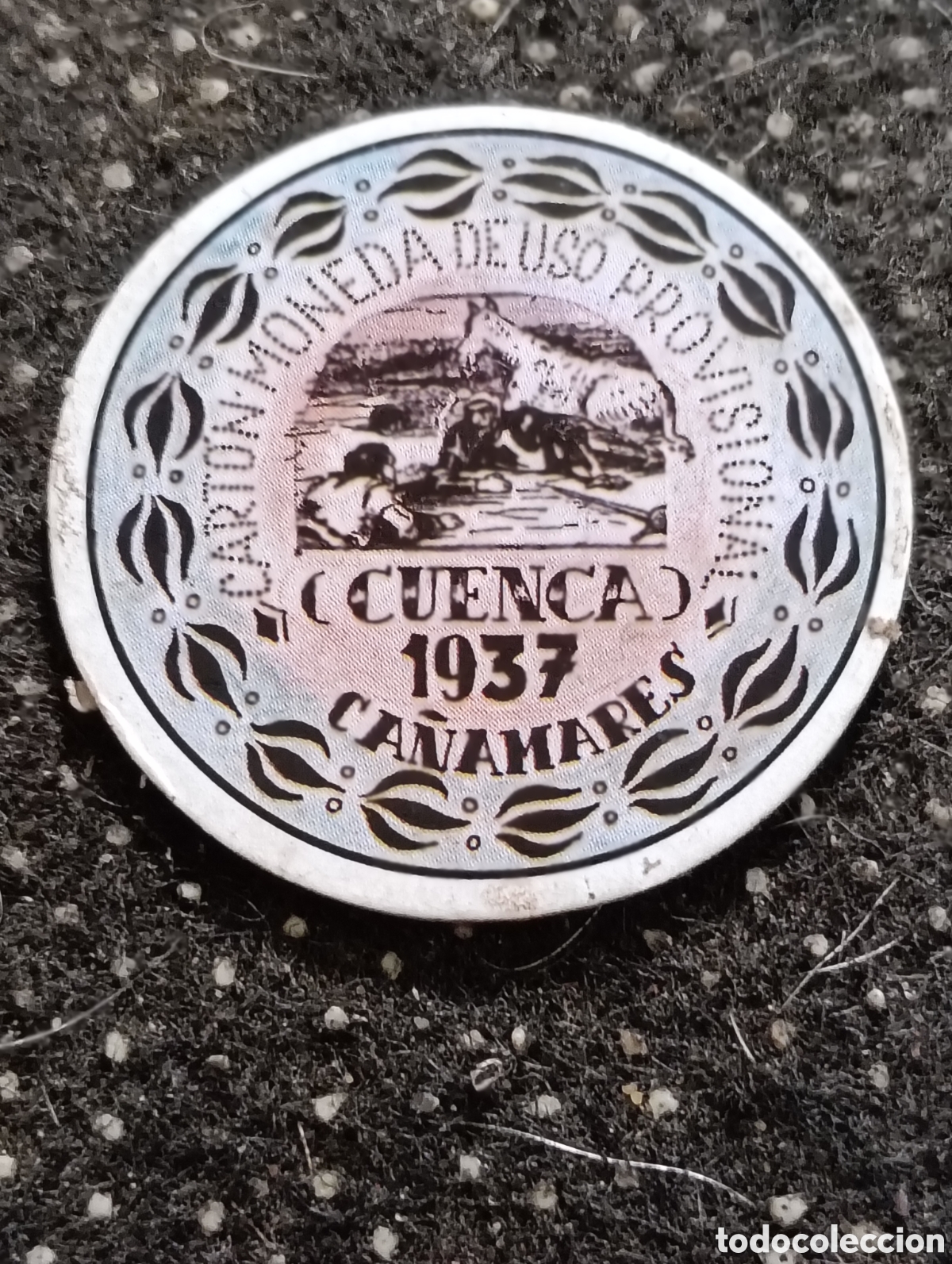 Monedas locales: Cart&oacute;n moneda de CA&Ntilde;AMARES (CUENCA) 60 Cts 1937 De uso Provisional.