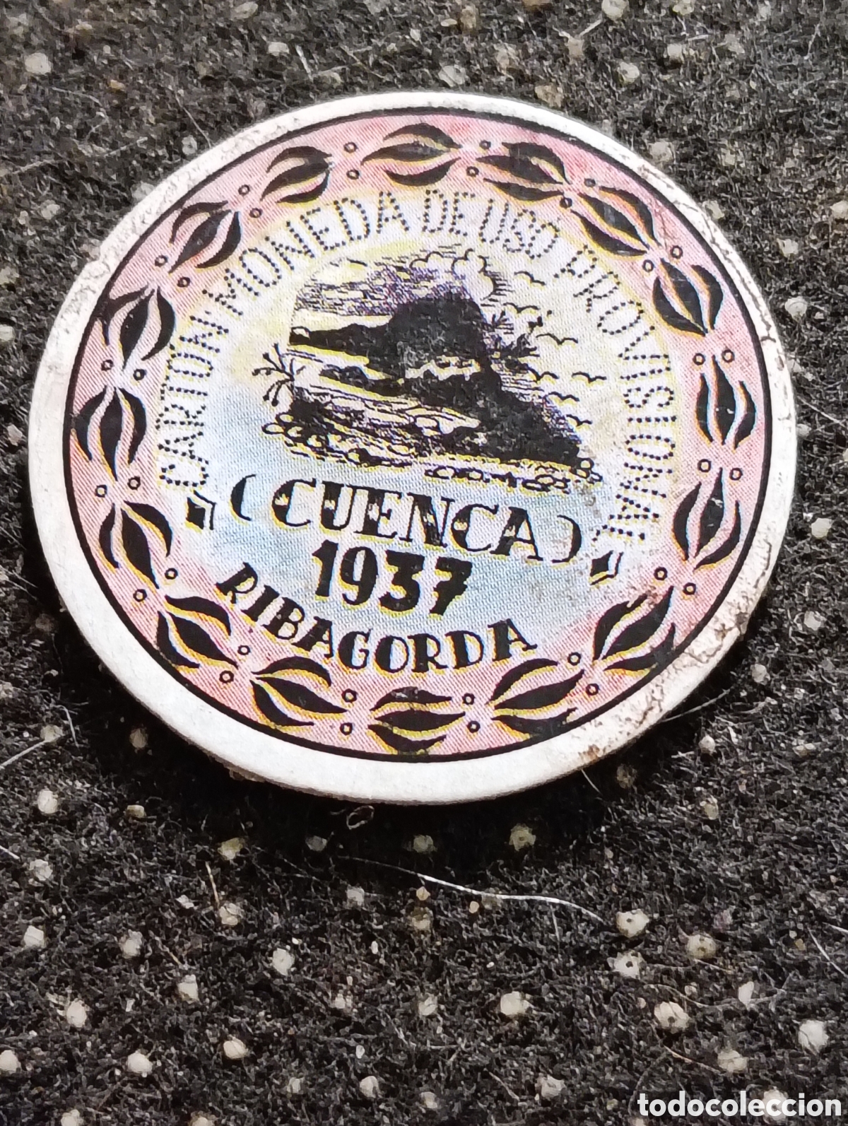 Monedas locales: Cart&oacute;n moneda de RIBAGORDA (CUENCA) 20 Cts 1937 De uso Provisional.