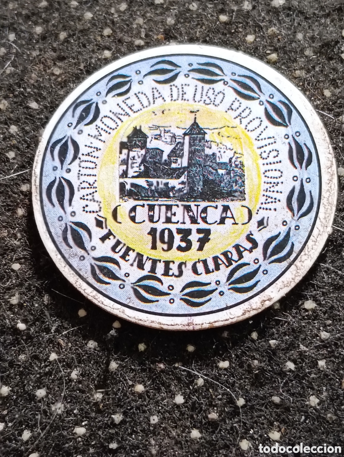 Monedas locales: Cart&oacute;n moneda de FUENTES CLARAS (CUENCA) 60 Cts 1937 De uso Provisional.