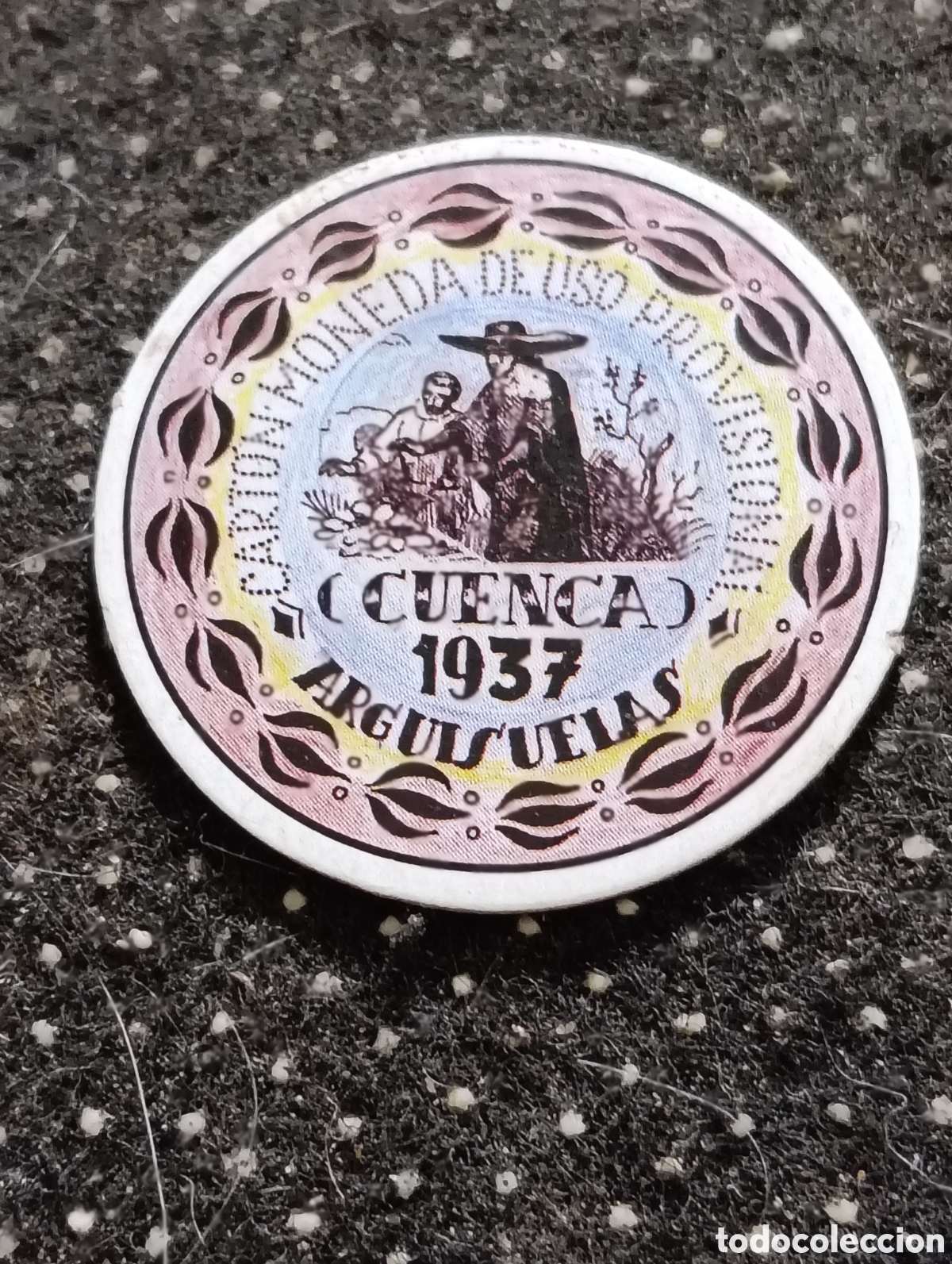 Monedas locales: Cart&oacute;n moneda de ARGUISUELAS (CUENCA) 40 Cts 1937 De uso Provisional.