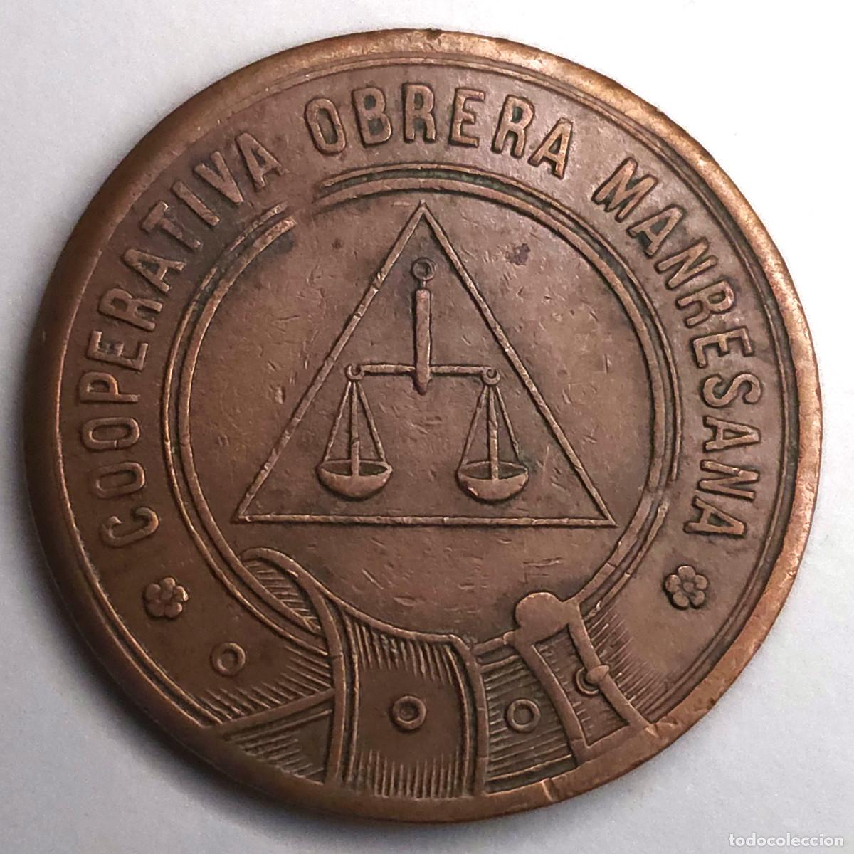 Monedas locales: FICHA LOCAL COOPERATIVA OBRERA MANRESA 1 PESETA