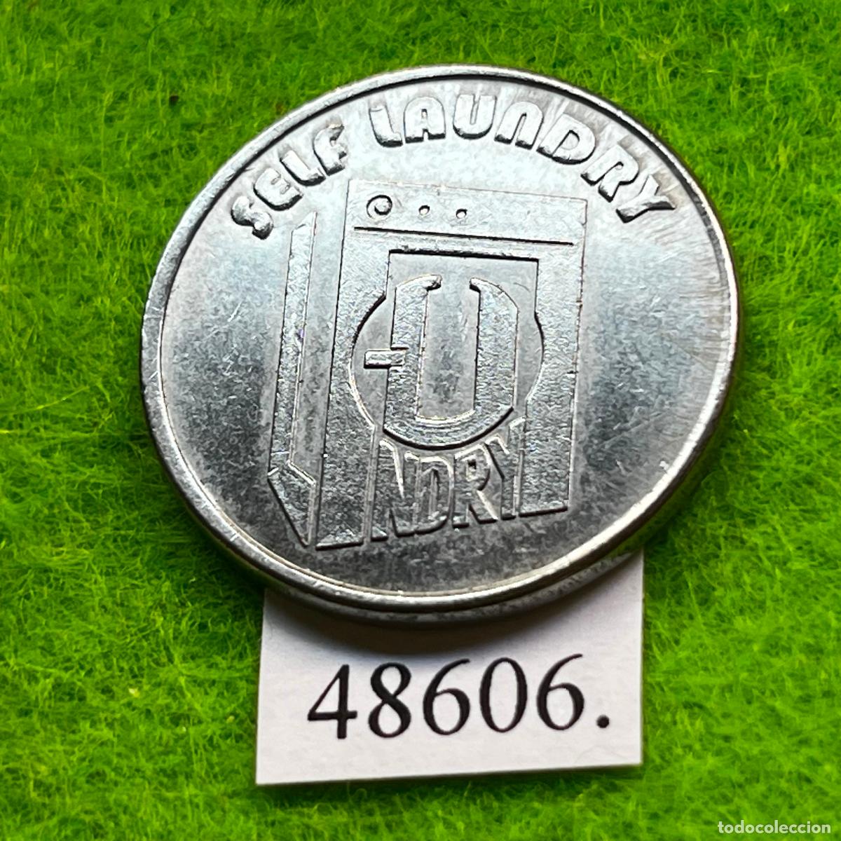 Monedas locales: Ficha Italia, self laundry, lavander&iacute;as autom&aacute;ticas, self-service, Token, jet&oacute;n