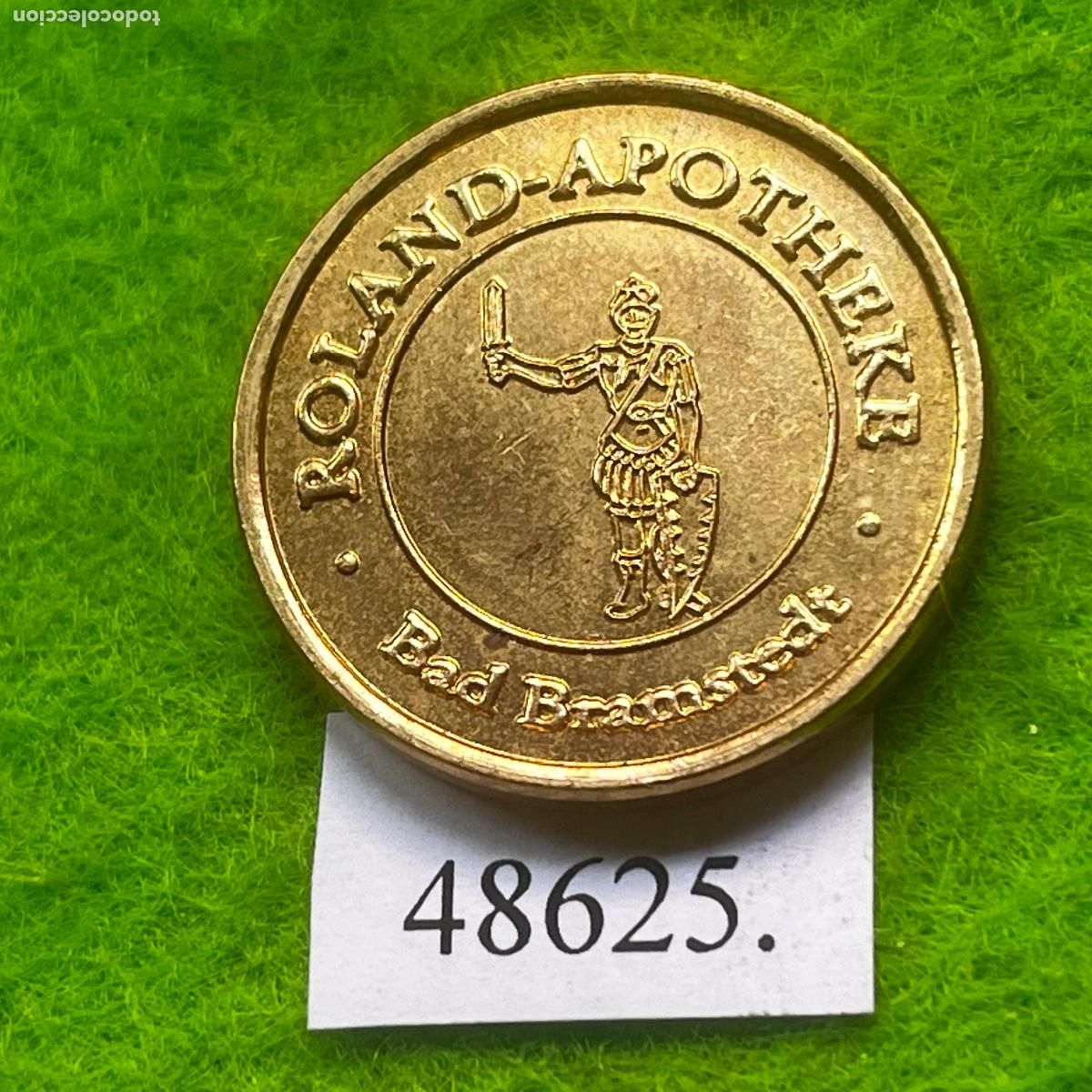 Monedas locales: Ficha Alemania, Bad Bramstedt, Roland Apotheke, farmacia, token, jeton