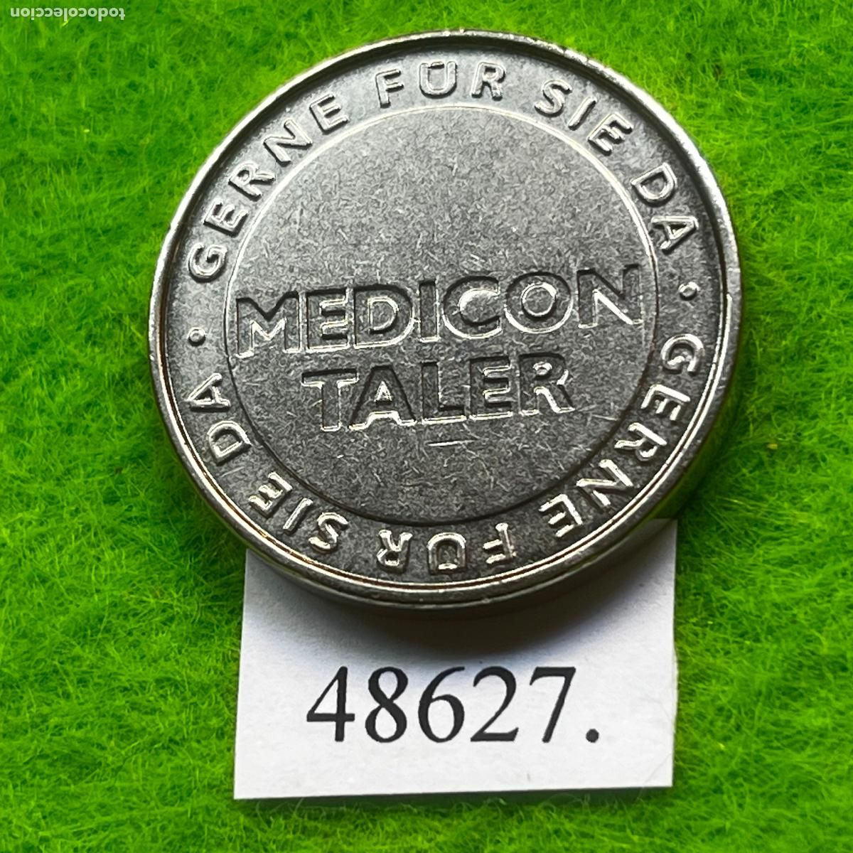 Monedas locales: Ficha Alemania farmacia, MEDICON TALER, apotheke, token, jet&oacute;n