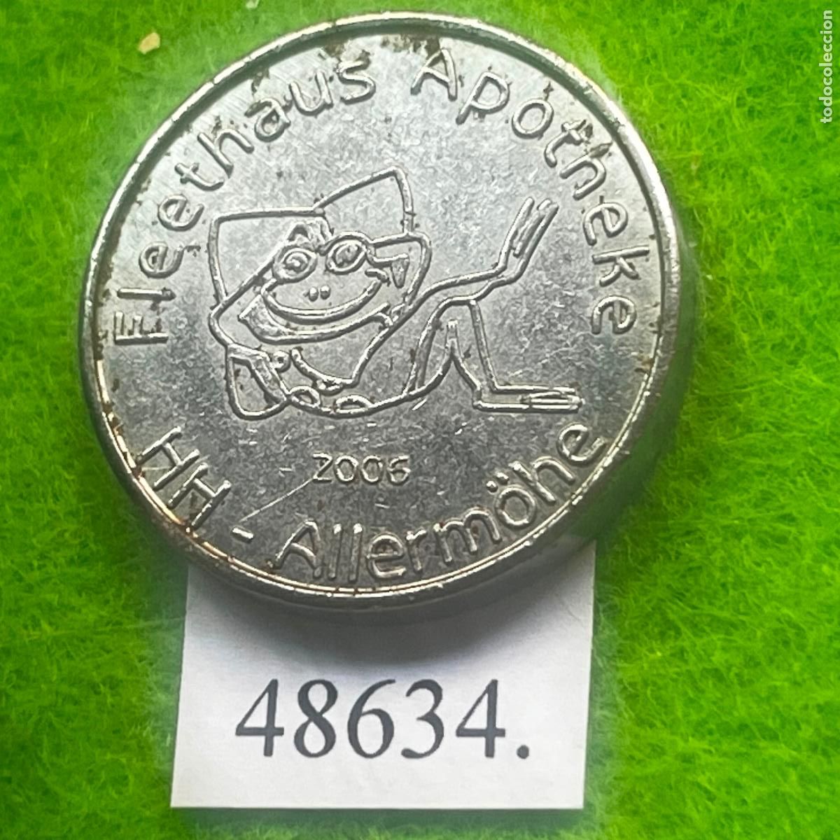 Monedas locales: Ficha Alemania, Hamburg-Allerm&ouml;he Fleethaus Apotheke, Farmacia, token, jeton