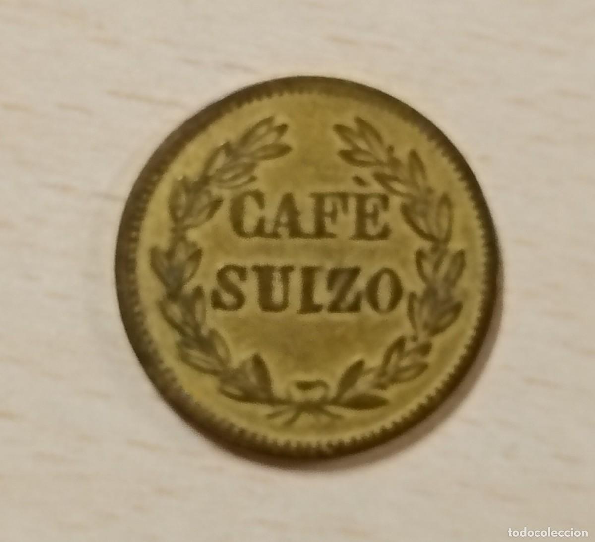 Monedas locales: CAFE SUIZO. ficha met&aacute;lica. EBC
