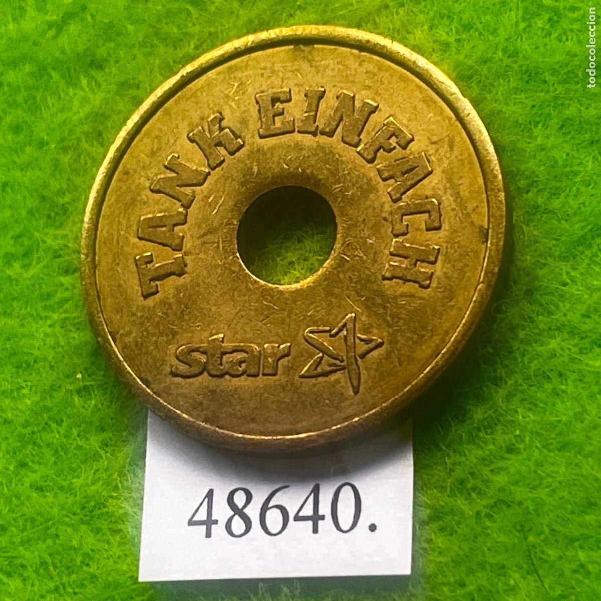 Monedas locales: Ficha Alemania, Tank Einfach Star, vending, autoservicio, token, jet&oacute;n