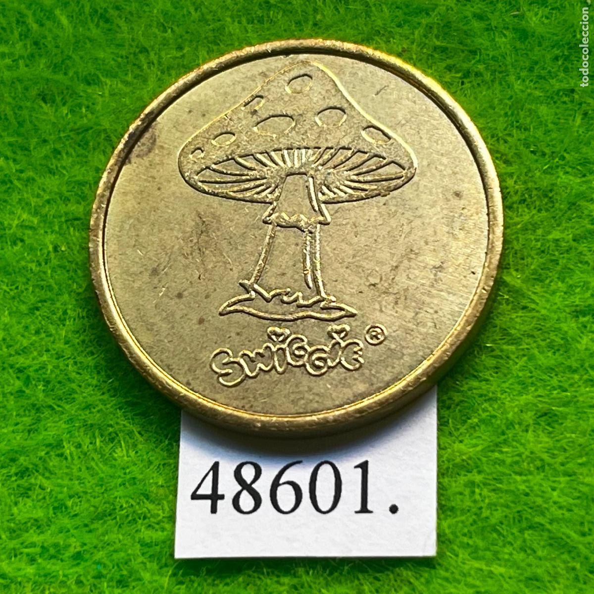 Monedas locales: Ficha Alemania, Swiggie, Lucky Token, VIEL GL&Uuml;CK, jet&oacute;n