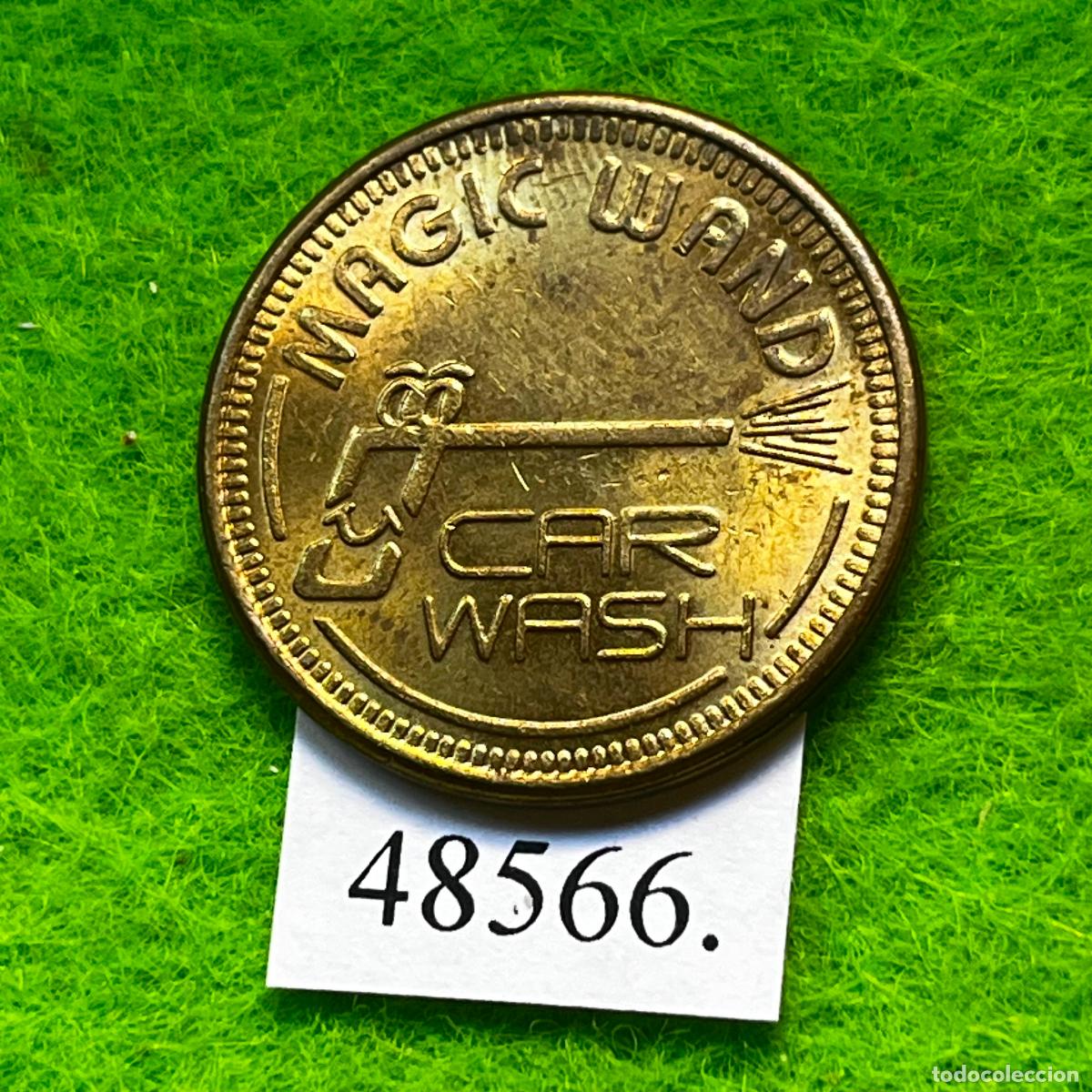 Monedas locales: Ficha Estados Unidos, USA, Magic Wand Car Wash, Autolavado, carwash, karcher, Token, jet&oacute;n