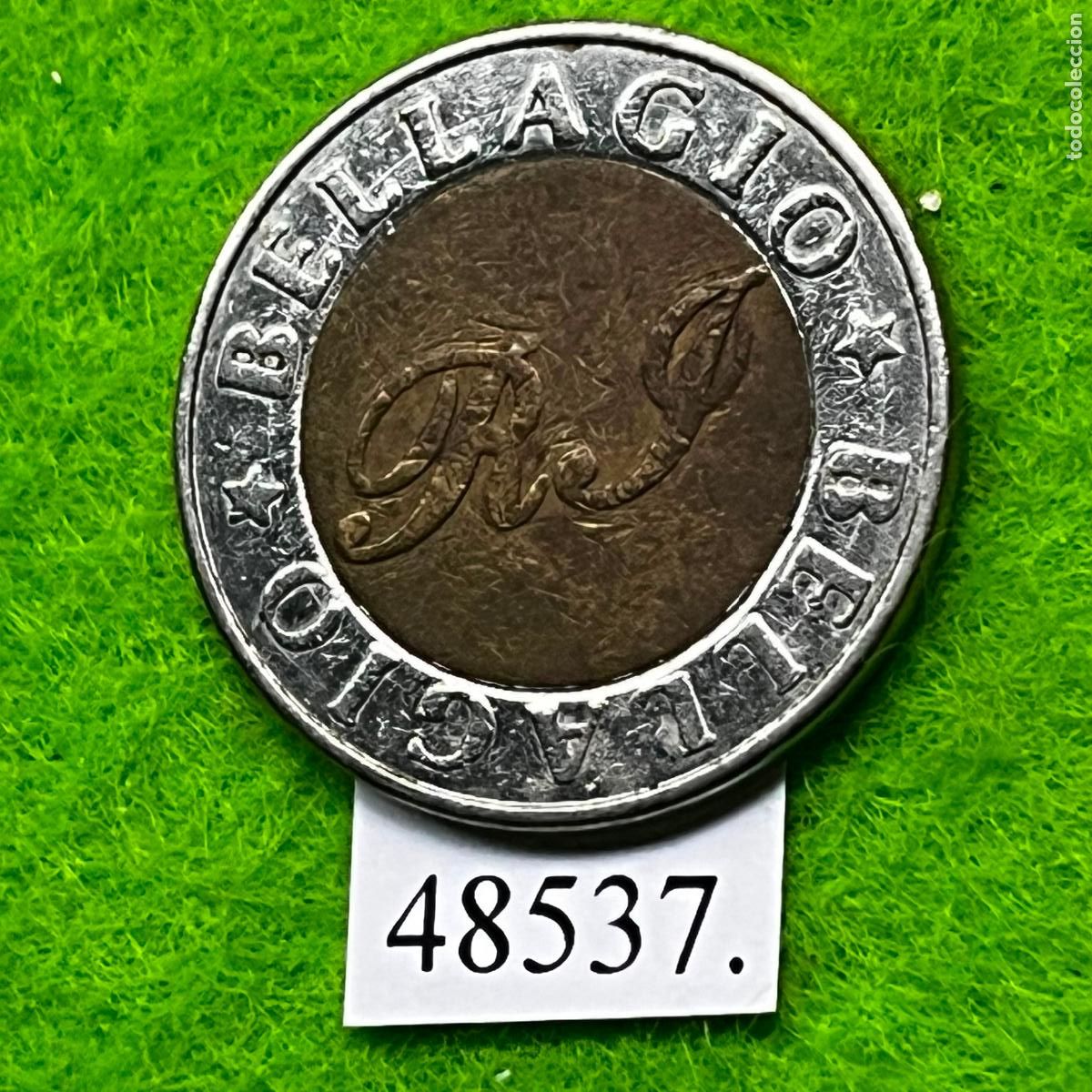 Monedas locales: Ficha Estados Unidos, Las Vegas, Nevada, Bellagio Hotel Casino, bimetalica, token, jeton