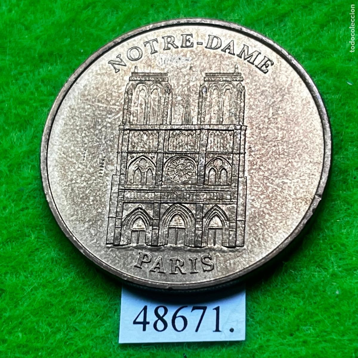 Monedas locales: Medalla, Francia Notre Dame, Paris, ficha, token, jet&oacute;n