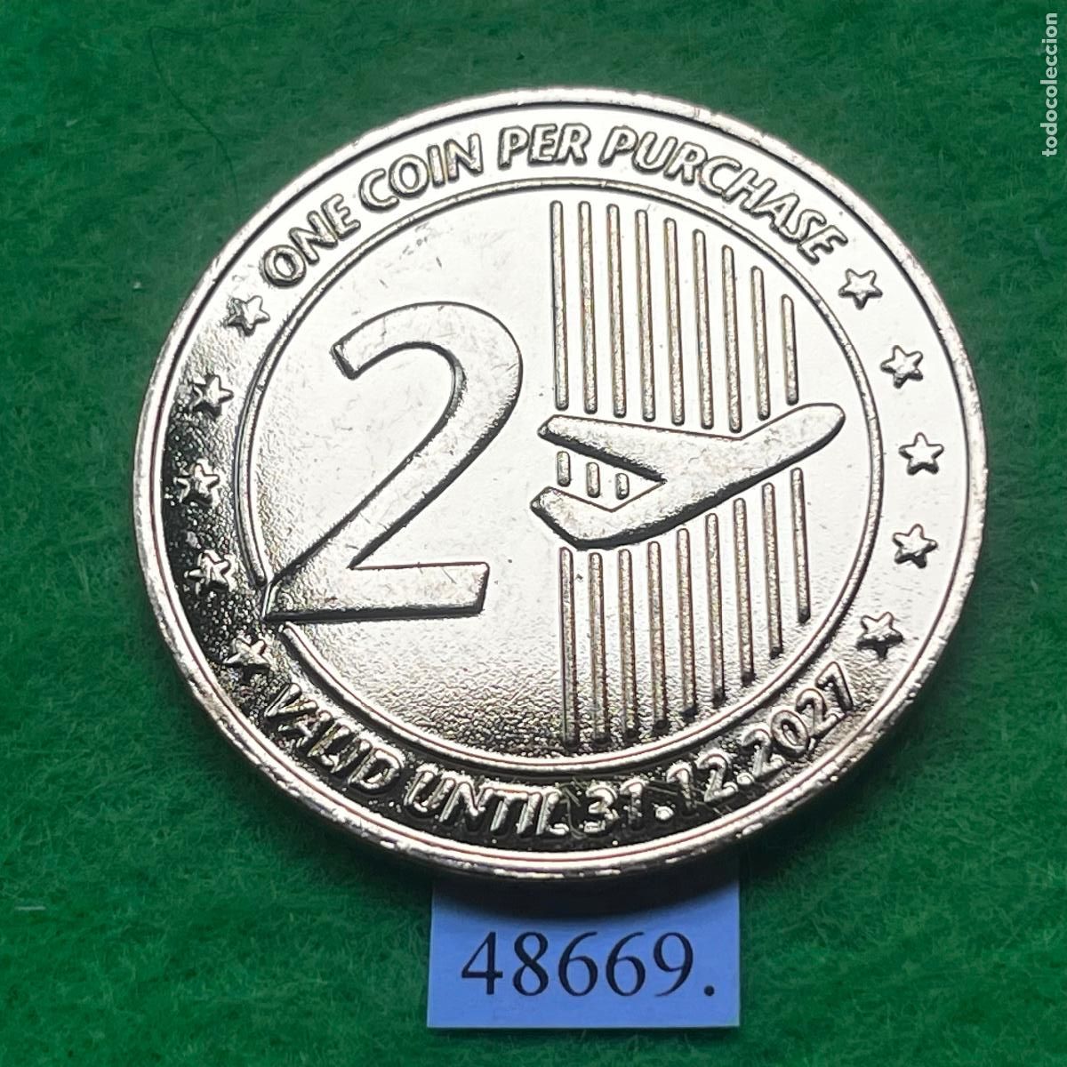 Monedas locales: Ficha Alemania, aeropuerto Frankfurt, token, jeton