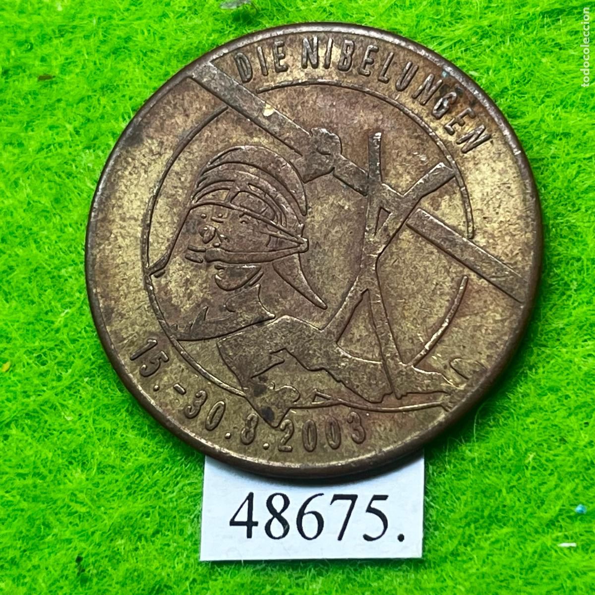 Monedas locales: Ficha Alemania, Worms, Nibelungenspiele, Festival de los Nibelungos, 15-30 agosto 2003, token, jeton