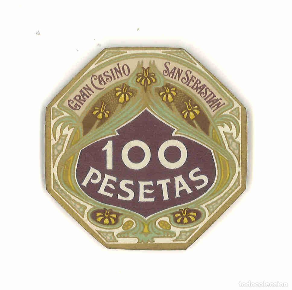 Monedas locales: Gran Casino San Sebasti&aacute;n. Ficha de 100 pesetas