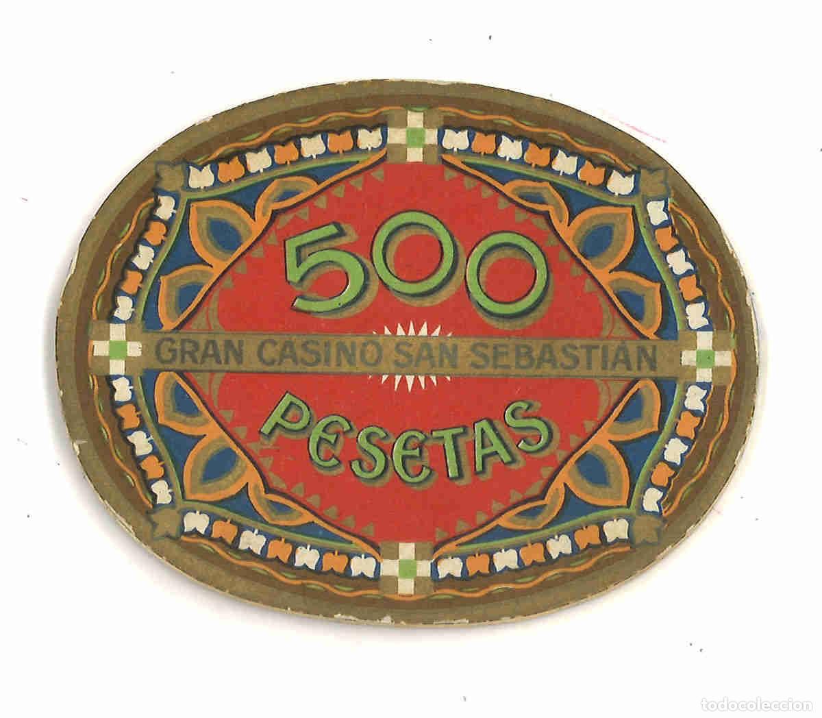 Monedas locales: Gran Casino San Sebasti&aacute;n. 500 pesetas