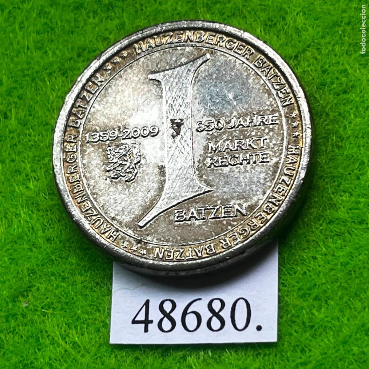 Monedas locales: Ficha Alemania Baviera, 650 a&ntilde;os derechos de mercado ciudad de Hauzenberg (1359-2009). Token, jet&oacute;n