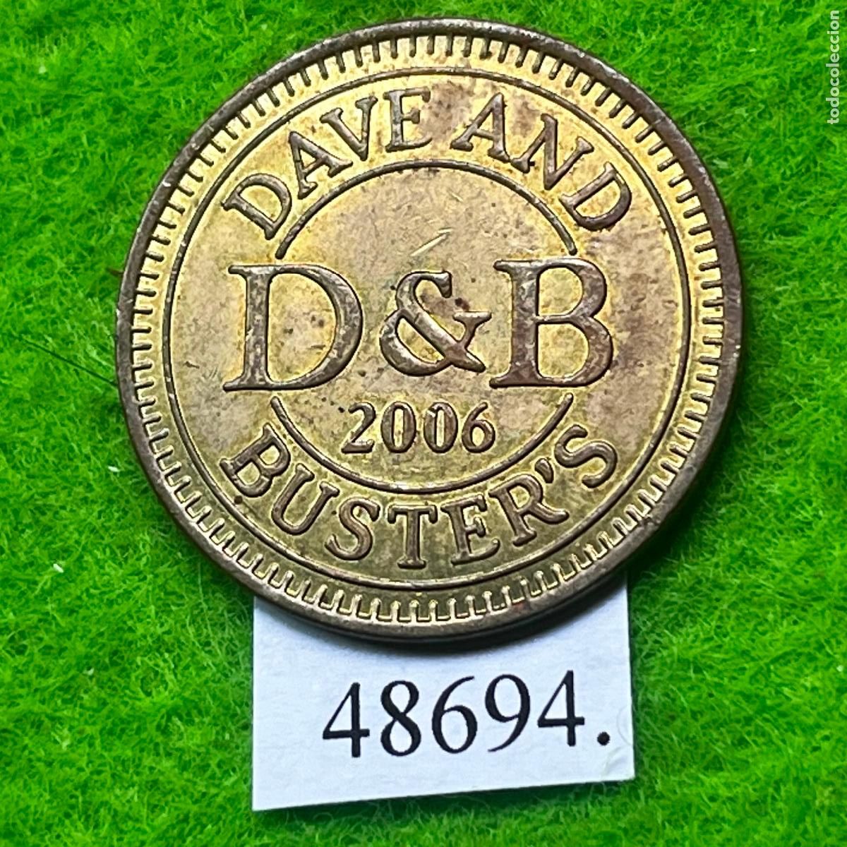 Monedas locales: Ficha Estados Unidos, arcade, 2006, Dave & Buster's, juego, token, jeton