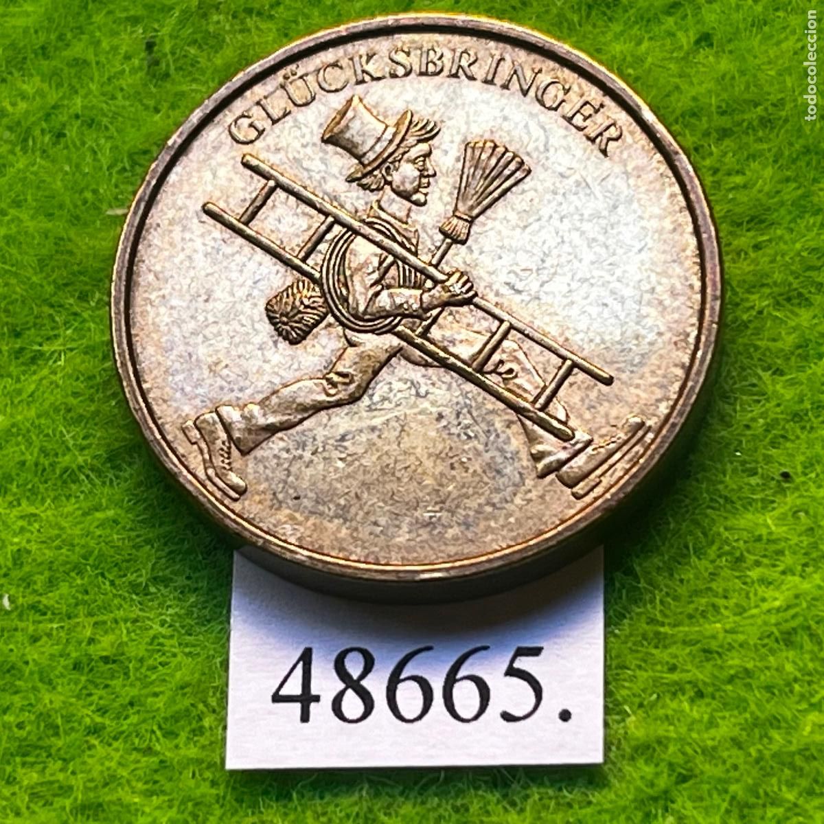 Monedas locales: ficha Alemania, VIEL GL&Uuml;CK / IHR SCHORNSTEINFEGE, token, jet&oacute;n