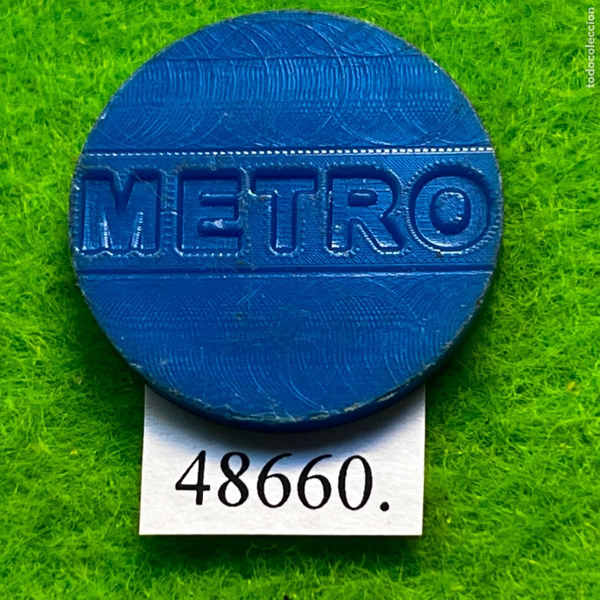 Monedas locales: ficha Francia, supermercados Metro Cash & Carry, token, jet&oacute;n