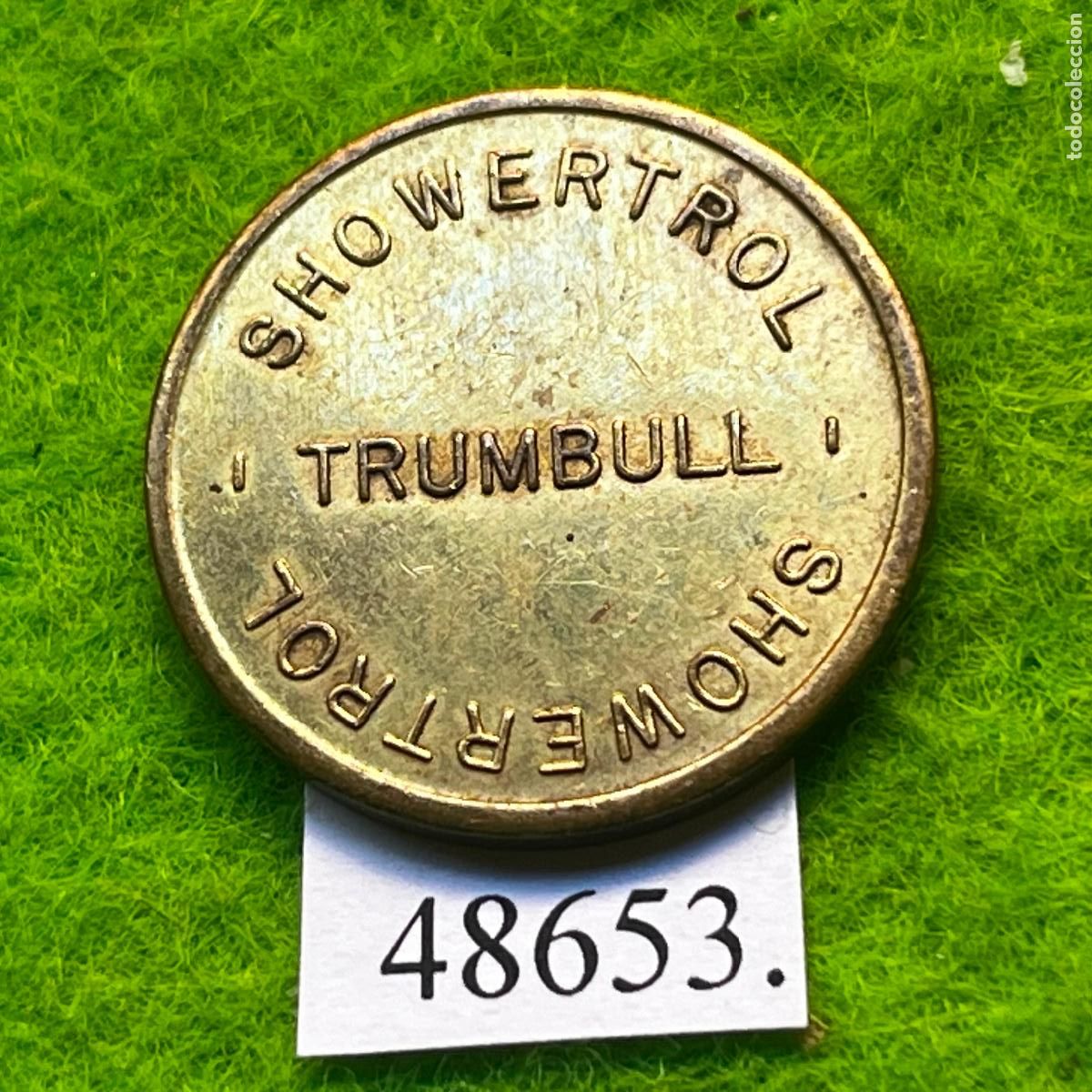 Monedas locales: ficha Estados Unidos, ducha , camping, SHOWERTROL, TRUMBULL, USA, token, jet&oacute;n