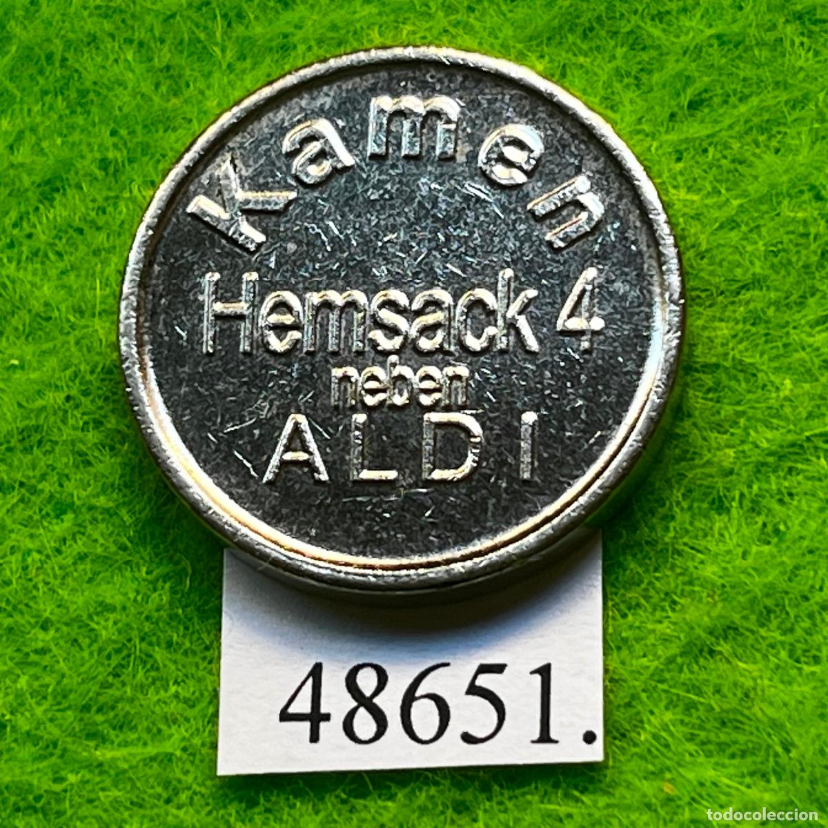 Monedas locales: ficha Alemania, Kamen Hemsack 4 neben ALDI, WASCH MICH, Autolavado, carwash, token, jet&oacute;n