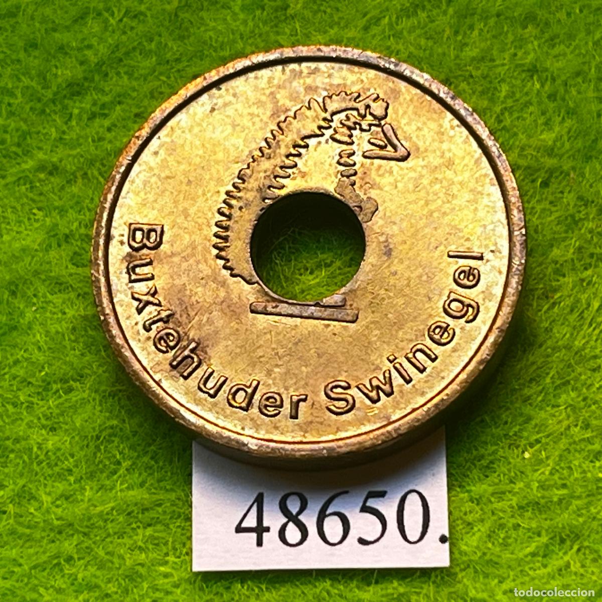 Monedas locales: ficha Alemania, Buxtehude, Swinegel Waschpark, Autolavado, carwash, token, jet&oacute;n