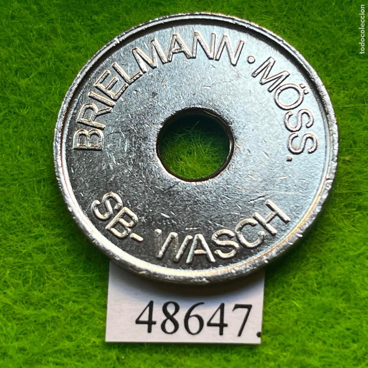 Monedas locales: ficha Alemania, M&ouml;ssingen, Brielmann M&ouml;ss, SB-Wasch, Autolavado, carwash, token, jet&oacute;n