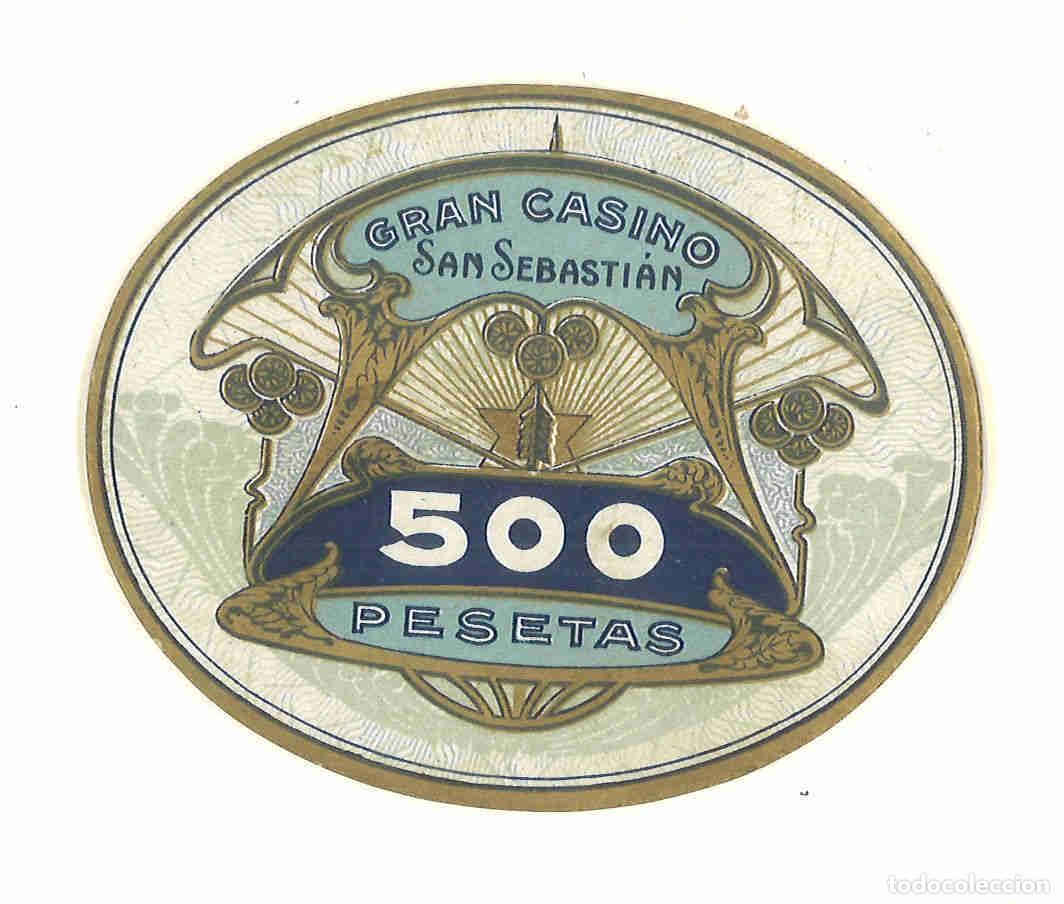 Monedas locales: Ficha del Gran Casino de San Sebasti&aacute;n de 500 pesetas