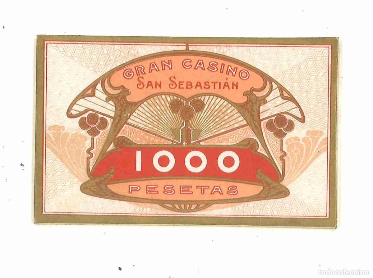 Monedas locales: Gran Casino de San Sebasti&aacute;n. 1000 pesetas. Ficha de casino