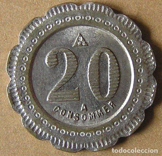 Monedas locales: FICHA 20 CENTS - A CONSOMMER
