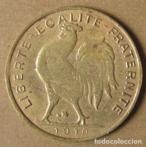 Monedas locales: FICHA TOKEN - REP&Uacute;BLICA FRANCESA 1910 - Foto 2
