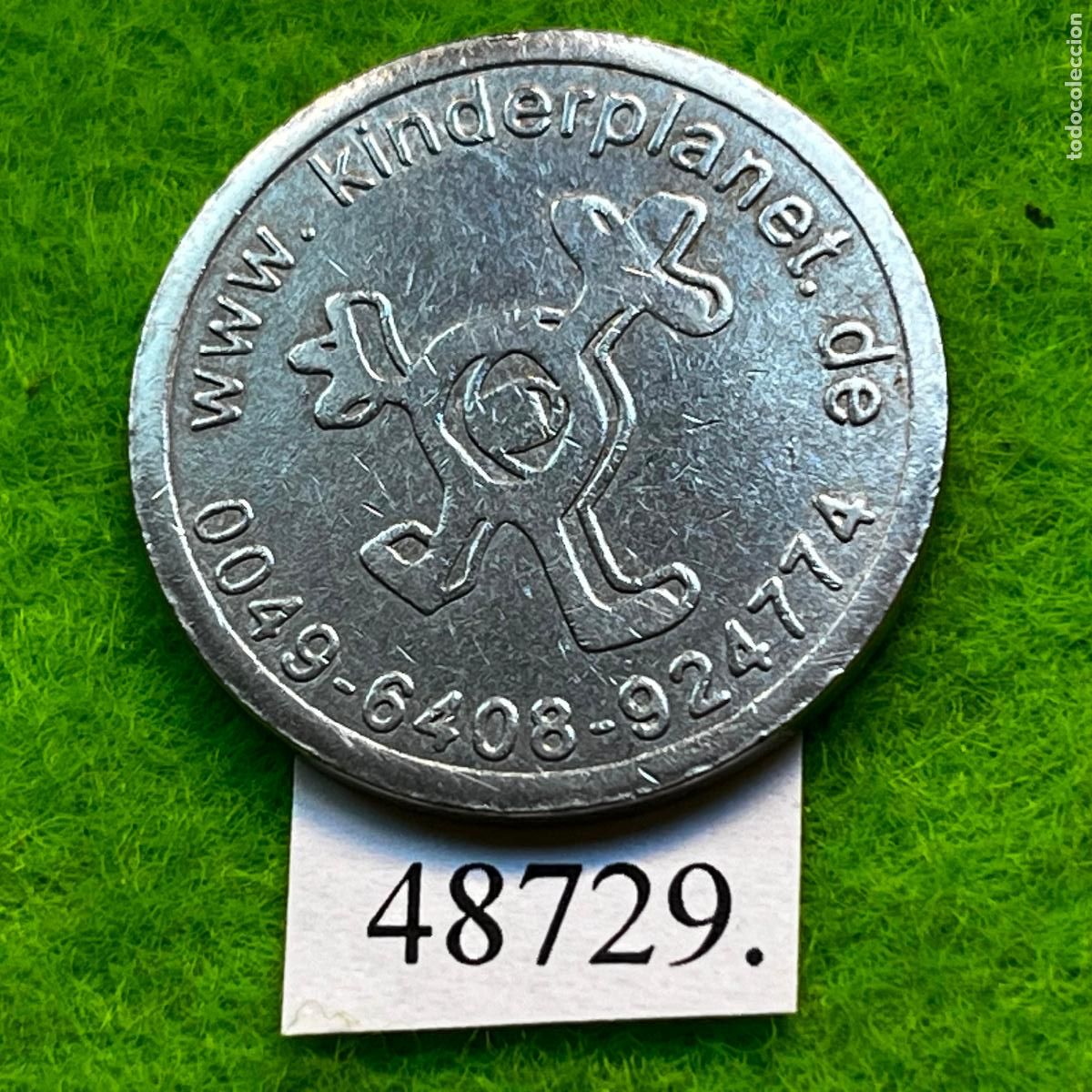 Monedas locales: Ficha Alemania kinderplanet, arcade, juegos recreativos, token, jeton.